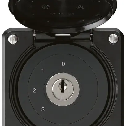 Interruttore a chiave INC robusto IP55 con copertura S5/1P nero 