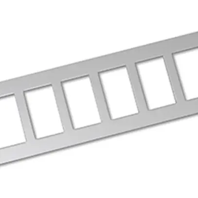 Plaque frontale FLF 19" Minkels 2UH 10×FLF, alu 