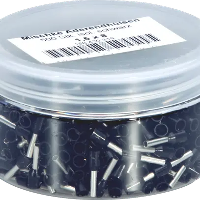 Aderendhülse Mischke IE 1.5mm²/8mm Cu-verzinnt isoliert schwarz 