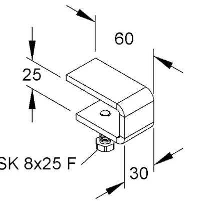 Pièce de serrage zinguée à chaud par immersion 