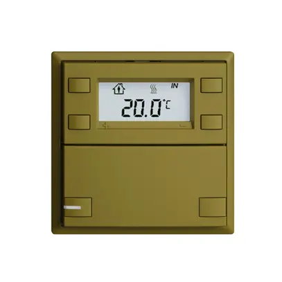 Poussoir RTH ENC KNX 1× EDIZIOdue F olive, avec LED RGB 