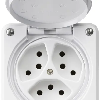 Presa INC robusto 3×tipo 13 bianco 