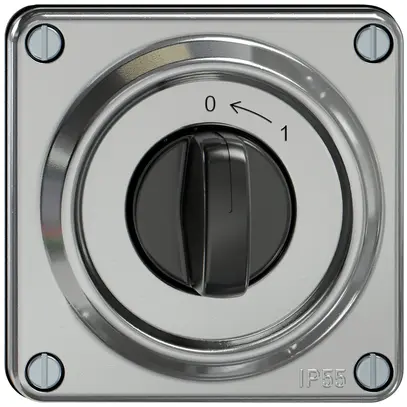 Contact pivotant ELEMENT SNAPFIX® 1P 1F 16A 400V 0<-1 87×91mm aluminium 