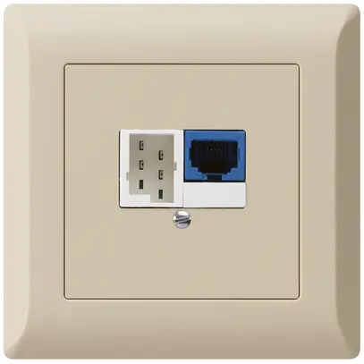 Scatola INC DSL kallysto.line 1×RJ45/1×T+T beige 