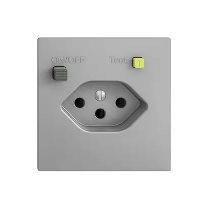 Presa INC EDIZIOdue T13 FI 30mA F, silver 