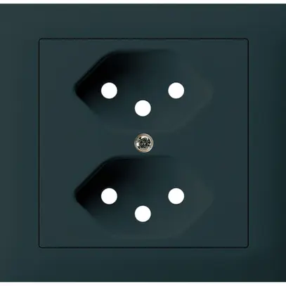 Kit frontale INS Hager kallysto per presa G3 2×tipo 13 telaio a innesto nero 