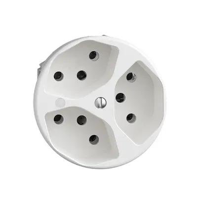 Prise Sdue Q, 3×T13, avec LED, blanc 