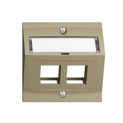 Kit de montage EDIZIOdue F, avec capot de sortie oblique, pour 2×Keystone, sand 