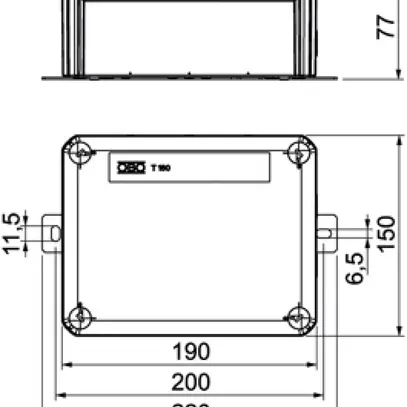 Scatola di derivazione Bettermann E30-E90 non assemblata 190×150×77mm ar 