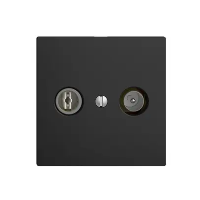 Prise TV-R ENC EDIZIOdue 15dB noir à large bande 5…2000MHz, F 