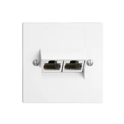 Insert pour prise de raccordement ENC 2×RJ45/s 8P sép.EDIZIOdue blanc ITplus 