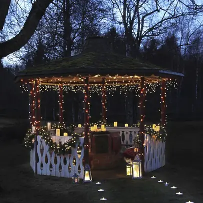 Ghirlanda luminosa System 24 Extra, 3×0.4m, nero, 1W, 49 LED, bianco caldo 