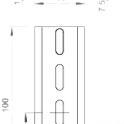 Guida DIN Bettermann 35×7.5mm con fessura zincato L=2000mm 