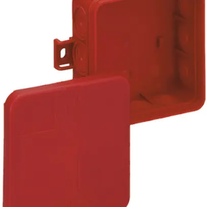 Boîte dérivation AP i 12 vide 85×85×37mm, rouge RAL 3020 