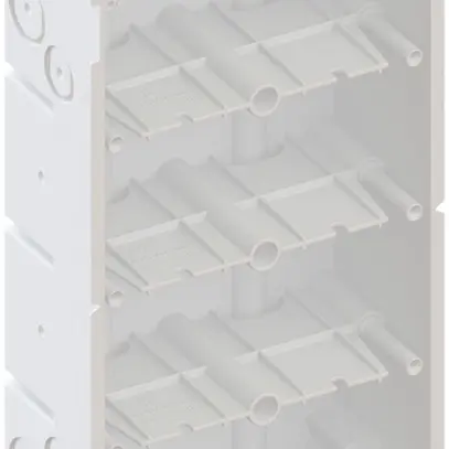 Boîte pour paroi creuse AGRO 4×2 850°C avec pattes, M20/25, blanc 