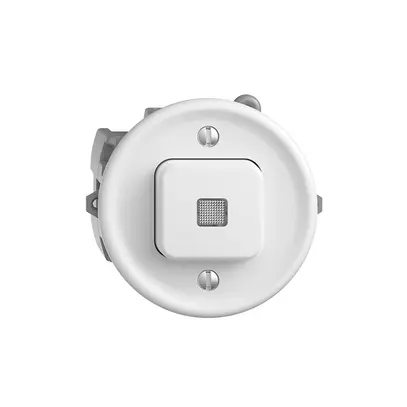 Pulsante luminoso INC STANDARDdue A-R/1P bianco, con lente, LED giallo 