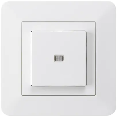 Contact à poussoir lumineux ENC kallysto.trend AR/2P blanc 
