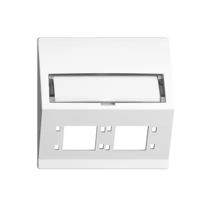 Kit montage INC EDIZIOdue F sortie oblique 2×R&M cat.6A/LC spécial, blanc 