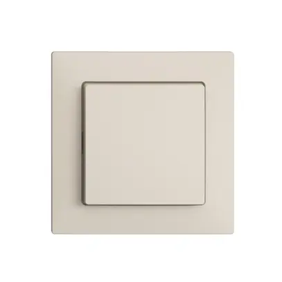 Frontset EDIZIOdue crema 60×60mm für Druckschalter 