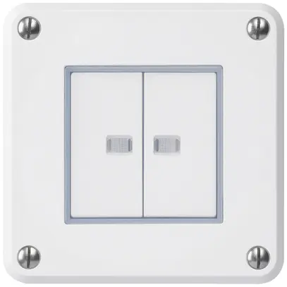 Interruttore INC robusto IP55 schema 3+3 2×illuminato bianco per combinazione 
