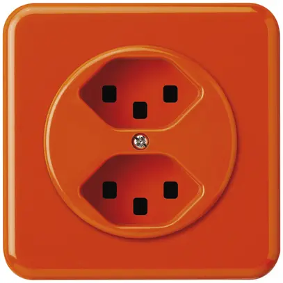 Presa INC basico 2×tipo 23 arancione con morsetti innest. 