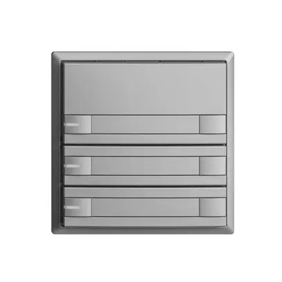 Pulsante INC KNX 3×EDIZIOdue silver RGB con LED con inserto carta 