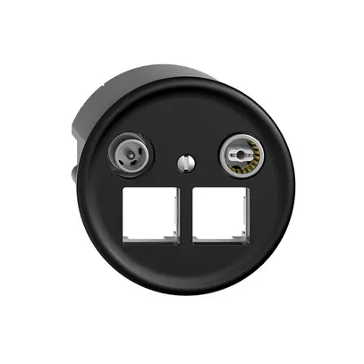 Multimediadose Sdue Q EASYNET 11dB, f.2×RJ45 S-One, schwarz 