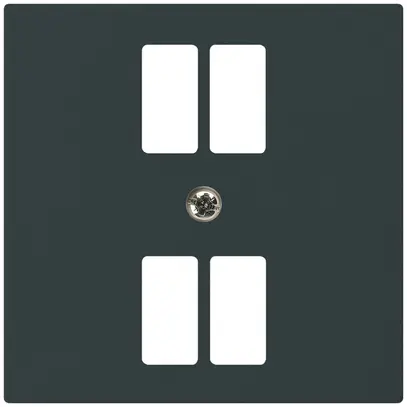 Placca frontale kallysto per presa 4×USB nero 