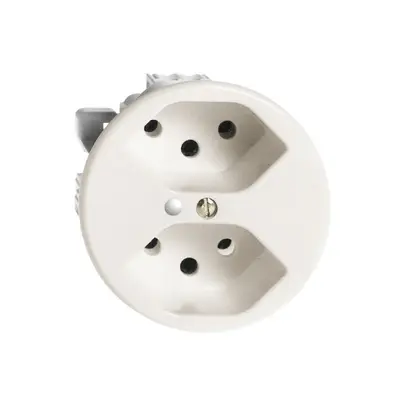 Presa FH 2×T13 bianco con LED verde 