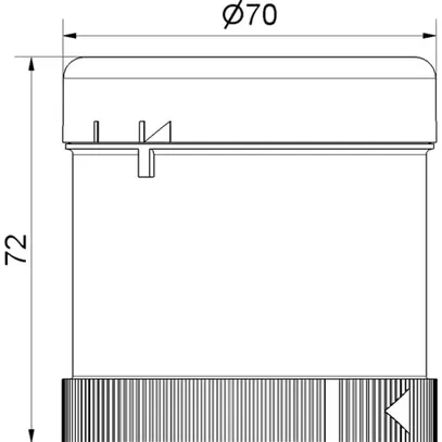 Elemento ronzatore WERMA, continuo/pulsato, 230VAC, nero 