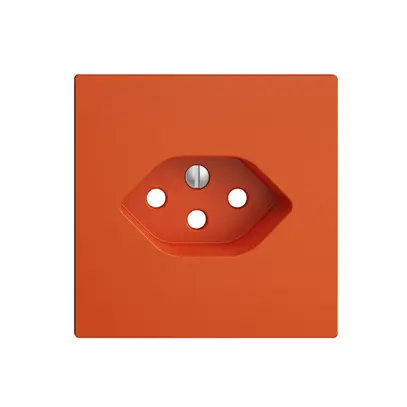 Placca frontale EDIZIOdue T13 arancione con shutter 