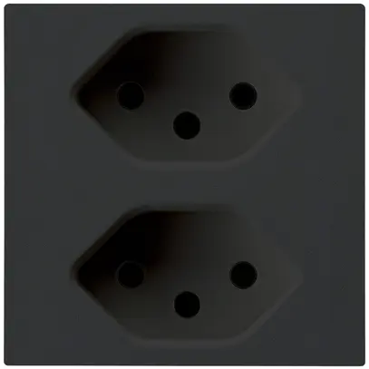 Presa per armadio a specchio Hager, 2×T13, D, nero 