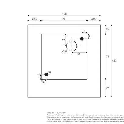 Applique LED SLV VILUA I WL 8.3W 405lm 3000K IP54 120×120×58mm anthracite 