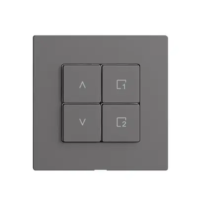 Nebenstelle 1K/4T zu Storenschalter Szene Edue Wiser dunkelgrau 