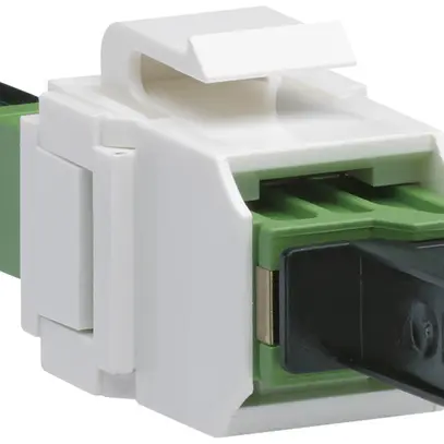 Modulo di giunzione FO Hager HMS, Keystone E2000/APC Simplex verde 