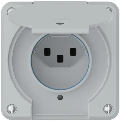 Presa INC robusto 1×tipo 23 luminoso IP55 grigio chiaro 