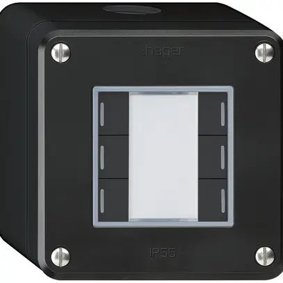 Tasto AP robusto Q KNX 6× nero LED RGB s/e-link 