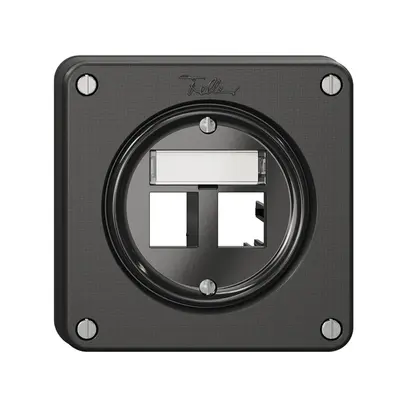 Kit de montage Feller freenet, pour sortie droite, double, noir 