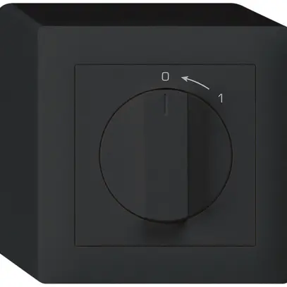 Contatto rotativo AP 0<-1/2L nero kallysto con manopola 