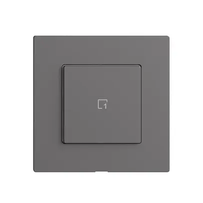 Pulsante scena 1 scena/1T Edue Wiser grigio scuro 