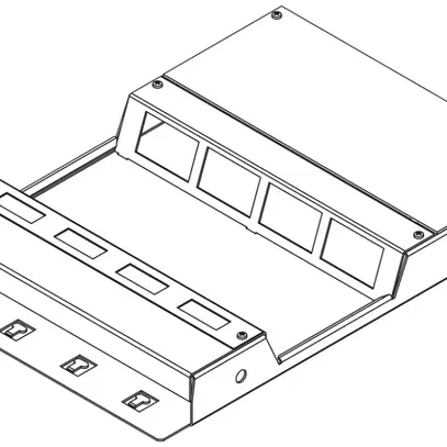 Boîte de sol double Lanz h=45mm 8 FLF 