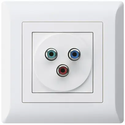 Presa di raccordo INC kallysto.line YUV video RGB bianco 