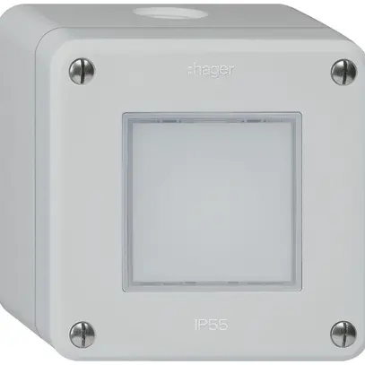 Luminaire LED AP robusto IP55 gris LED rouge/vert 