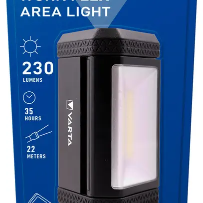 Lampe de poche LED VARTA Work Flex Area Light 230lm, avec 3×AA, IP54 