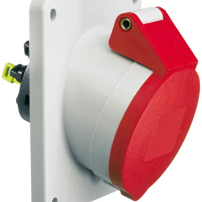 Prise INC CEE Bals 5P 32A 400V 6h rouge IP44 nick.QC obliq. 