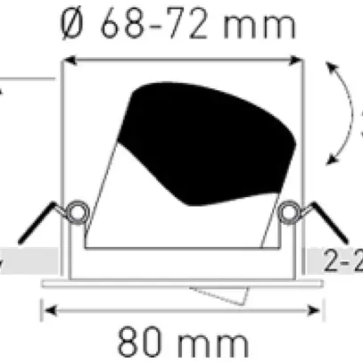 EB-LED-Spot maxLUCE DISC 230 7W 650lm 3000K IP44 MB DIM Ø68…72mm weiss 36° 
