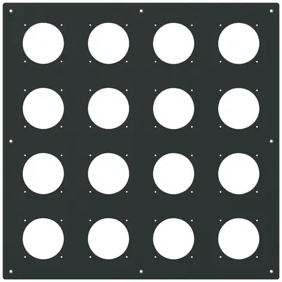 Plaque de montage ENC robusto 4×4 aluminium, noir 