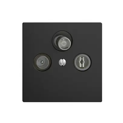 Presa antenna SAT/TV/R DB53 EDIZIOdue nero con SAT-F 