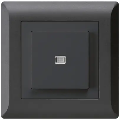 Pulsante luminoso INC kallysto.line A-R/1P nero 