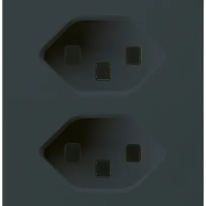 Prise FLF Hager 2×type 23 D noir 